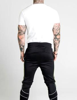 Camiseta Siksilk Fade Panel Tech blanca