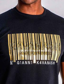 Camiseta Gianni Kavanagh negra código de barras
