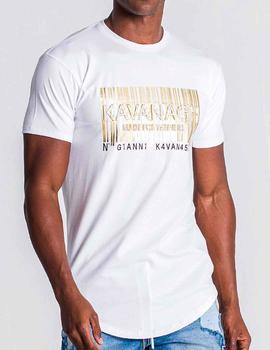 Camiseta Gianni Kavanagh código barras blanca