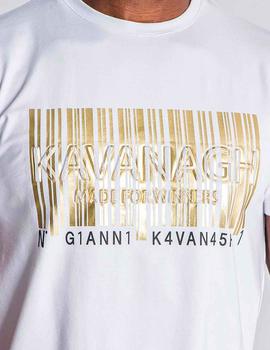Camiseta Gianni Kavanagh código barras blanca