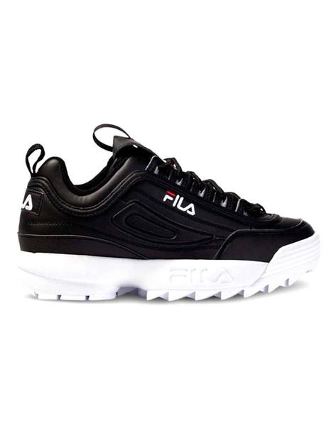 Zapatillas Fila negras suela blanca