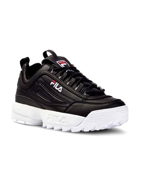 Zapatillas Fila negras suela blanca