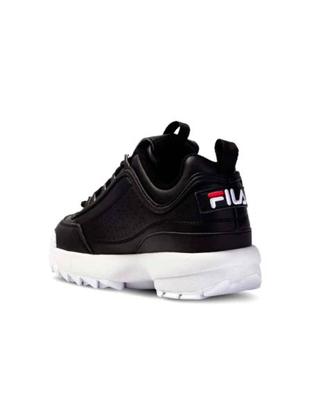 Dispuesto prefacio trimestre Zapatillas Fila Disruptor negras suela blanca