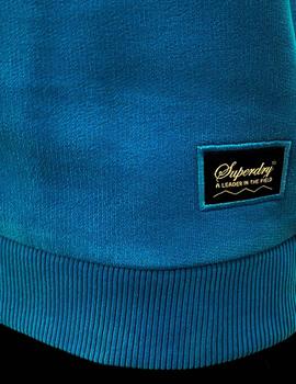 Sudadera Superdry Heritage azul de cuello redondo