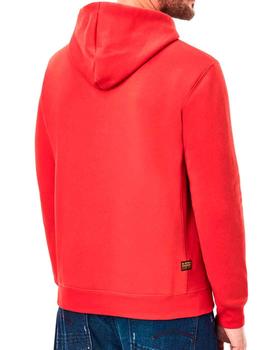 Sudadera básica G Star capucha roja Premium Core