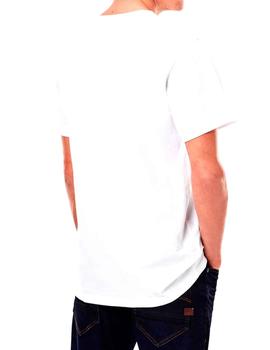 Camiseta G Star blanca letras Raw para hombre