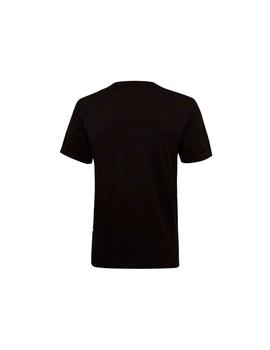 Camiseta G Star Raw negra letras naranjas