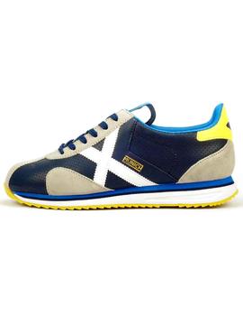 Zapatillas Munich Sapporo 111 azul marino con gris