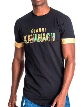 Camiseta Gianni Kavanagh negro letras estampadas