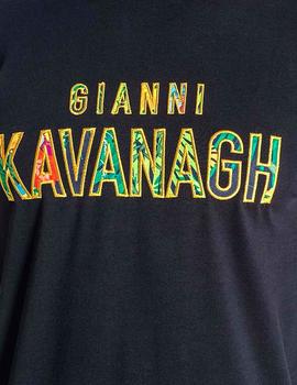 Camiseta Gianni Kavanagh negro letras estampadas