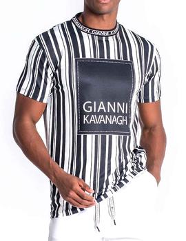 Camiseta Gianni Kavanagh rayas negras y blancas