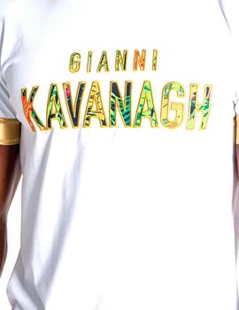 Camiseta Gianni Kavanagh blanca logo estampado