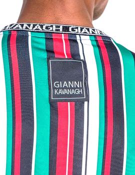 Camiseta Gianni Kavanagh franjas multicolor