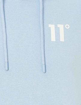 Sudadera 11 Degrees azul cielo con capucha