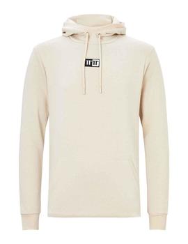 Sudadera 11 Degrees beige con logo en el centro