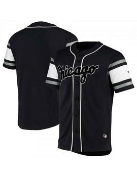 Camisa béisbol Chicago negra para hombre