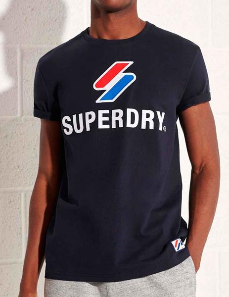 Camiseta Superdry logo nuevo azul marino