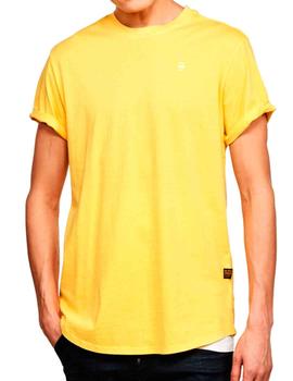 Camiseta G Star Raw amarillo chillón para hombre