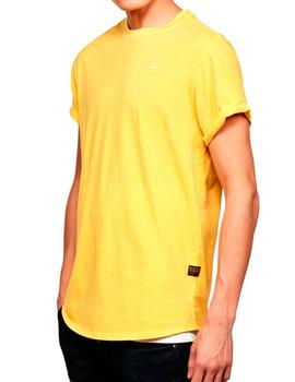 Camiseta G Star Raw amarillo chillón para hombre