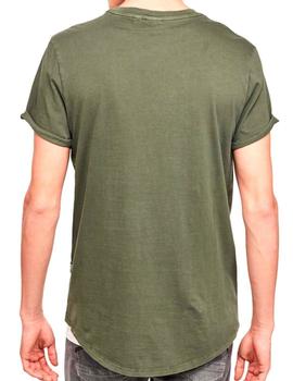 Camiseta G Star Raw floja verde militar hombre