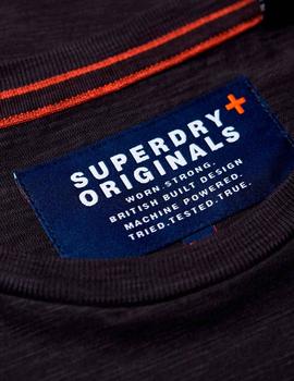 Camiseta Superdry básica larga color negro