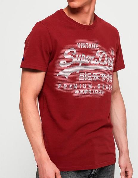 Camiseta Superdry Vintage granate para hombre