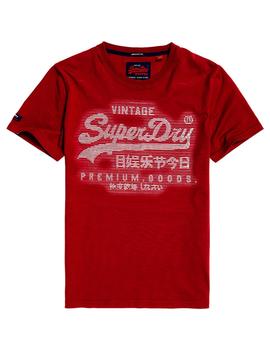 Camiseta Superdry Vintage granate para hombre