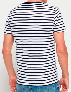 Camiseta Superdry rayas marineras para hombre