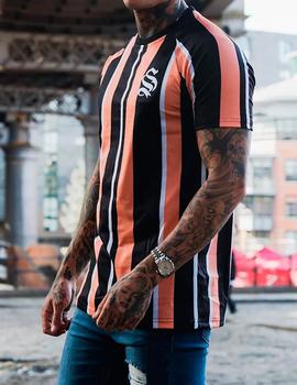 Camiseta Sinners rayas negras para hombre