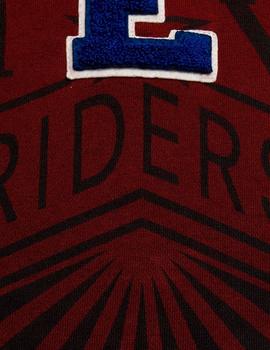 Sudadera Replay granate cuello redondo logo toalla