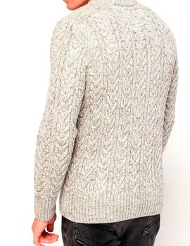 Jersey Superdry gordo a ochos color gris