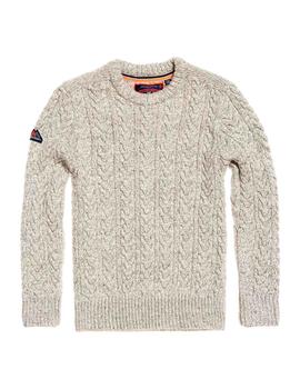 Jersey Superdry gordo a ochos color gris