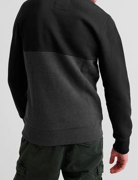 Sudadera Superdry negra con naranja para hombre