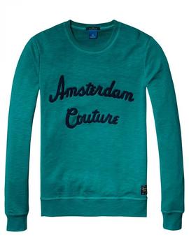 Sudadera Scotch and Soda verde Amsterdam Couture