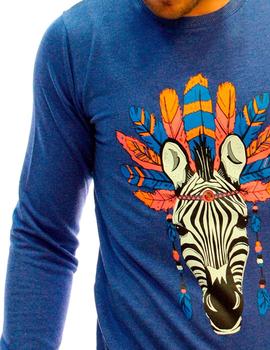 Sudadera Gorgeous cebra azul para hombre