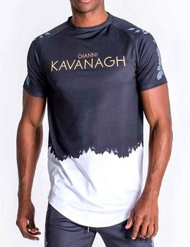 Camiseta Gianni Kavanagh negra blanca degradada