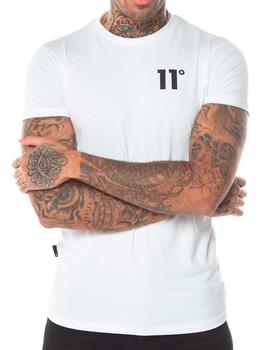 Camiseta 11 Degrees blanca Core Muscle Fit hombre