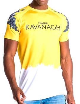 Camiseta Gianni Kavanagh amarilla con blanco