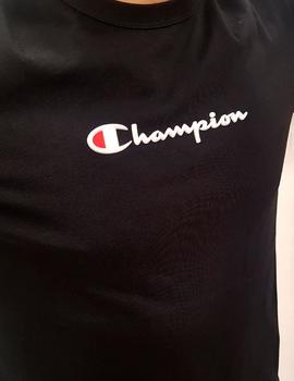 Camiseta Champion logo negra para hombre