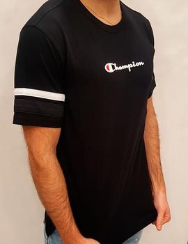 Camiseta Champion logo plástico negra para hombre