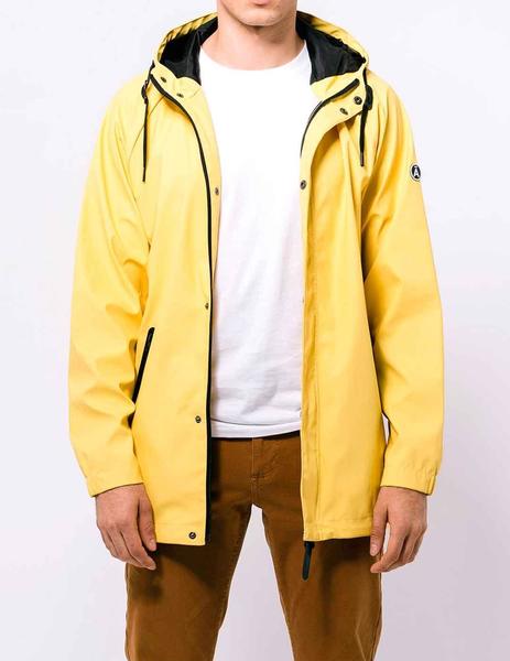  HMMSP - Chubasquero para hombre, impermeable, para adultos,  doble cuerpo, engrosamiento, color negro y amarillo, Amarillo, L :  Automotriz