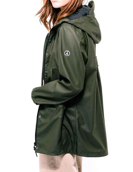 Chubasquero waterproof verde para mujer