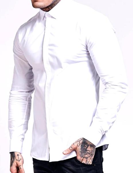 Camisa SikSilk blanca lisa rebajas | Envío 24h