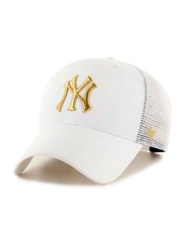 Gorra New York blanca NY oro