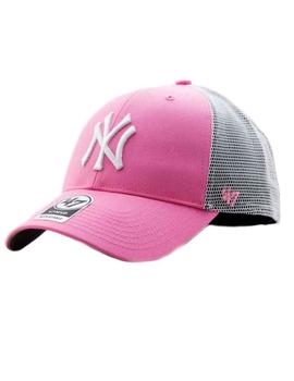 Gorra New York rosa NY blanca