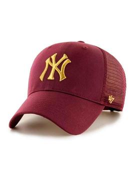 Gorra New York granate NY oro unisex