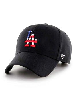 Gorra Los Angeles negra con bandera americana