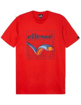 Camiseta Ellesse Pareri roja con dibujo vintage