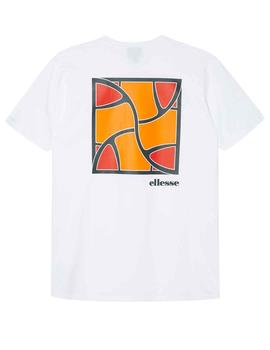 Camiseta Ellesse Caciot blanca dibujo en espalda