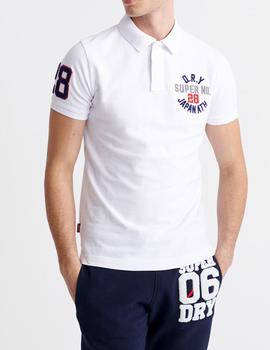 Polo Superdry blanco para hombre